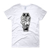 death by flowers t shirt womens white