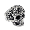 Flower Skull Ring