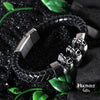 Skull Trio Leather Bracelet