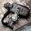 chainsaw skull keyring - bottle opener