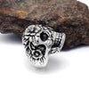 Flower Skull Ring