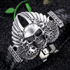 Voltaic Skull Leather Bracelet