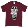 death by flowers t shirt mens maroon