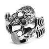 duel skeleton ring front view