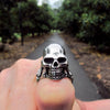 eternal skull ring front view