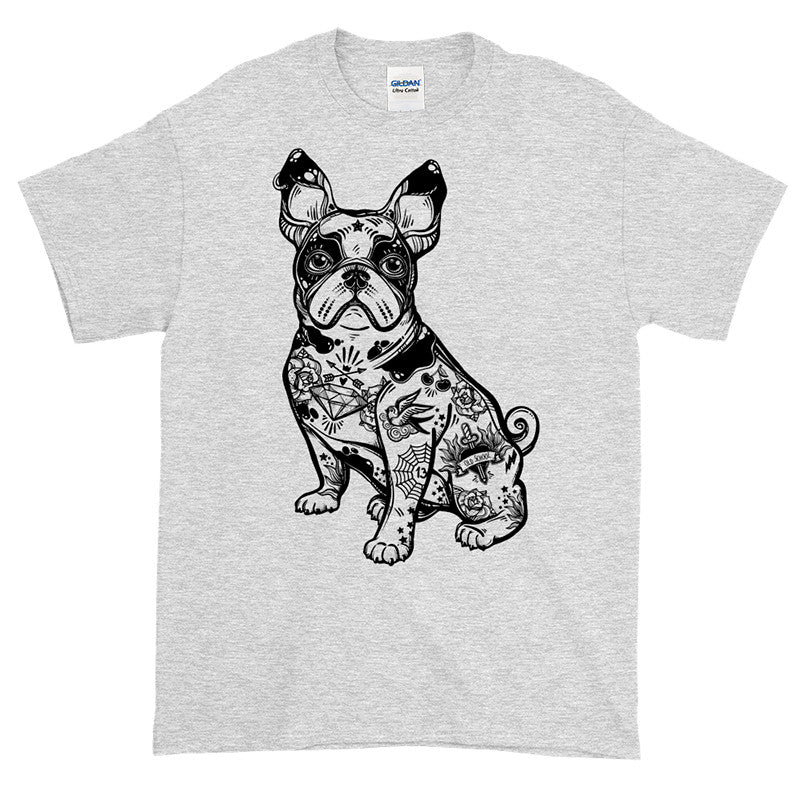 french bulldog tshirt men's ash