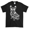 french bulldog tshirt men's black