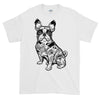 french bulldog tshirt men's white