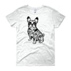 french bulldog tshirt women's ash