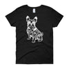 french bulldog tshirt women's black