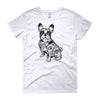 french bulldog tshirt womens white