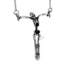 skeleton cross pendant in chains