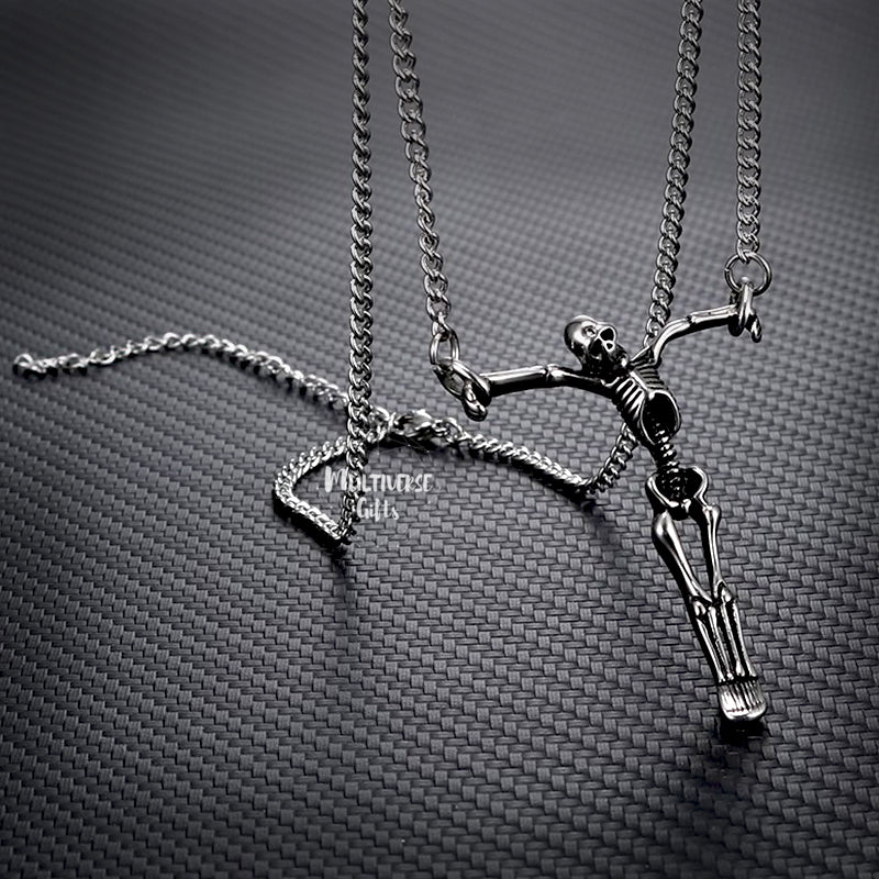 skeleton cross pendant