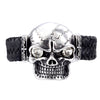 Darkcore Skull Leather Bracelet