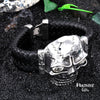 Darkcore Skull Leather Bracelet