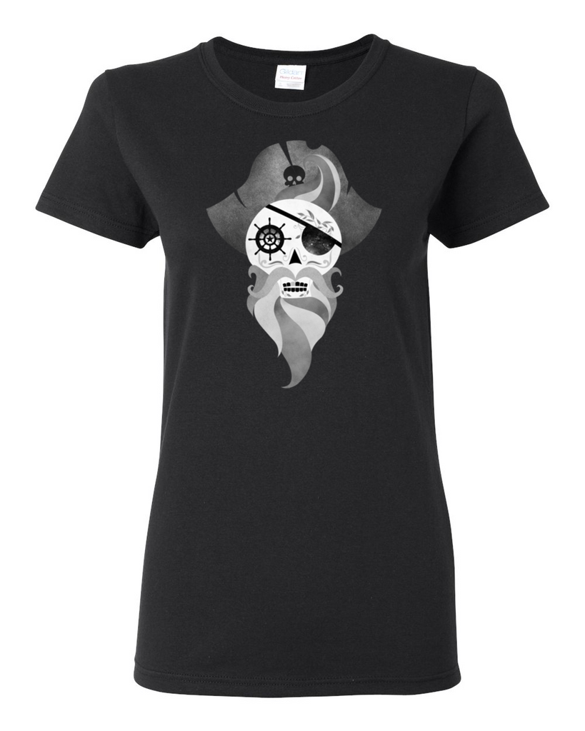 Ghost Pirate Skull T-Shirt (Ladies)